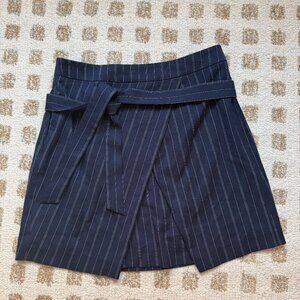 Pinstripe A-Line Banana Republic Mini Skirt